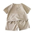 thumbnail image 1 of Futezty Toddler Boys Clothes Summer Outfit Sets, Toddler Boys Short Sleeve Cartoon Dinosaur Shirt Tops Shorts With Tie Child Kids Gentleman Outfits, 1 of 3