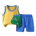 thumbnail image 1 of Futezty Toddler Boys Clothes Summer Outfit Sets, Toddler Boys Short Sleeve Dinosaur Prints T Shirt Tops Shorts Child Kids 2PC Set Outfits Clothes, 1 of 9