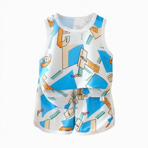 Futezty Toddler Boys Clothes Summer Outfit Sets, Toddler Kids Boys Summer Short Sleeve Dinosaur T Shirts Tops Shorts Outfits Clothes Set Baby Boys' Clothing Sets Summer Tracksuit