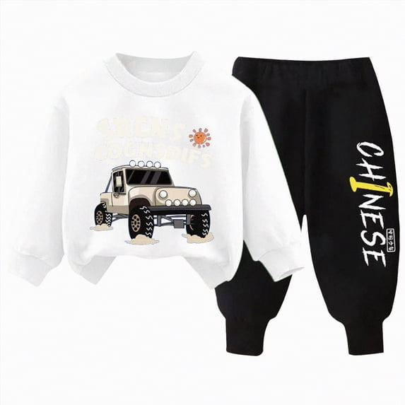 Futezty Toddler Boys Girls Clothes Fall Winter Outfit Sets, Baby Boy Girl 6M 12M 24M 2T 3T 4T 5T 2 Pcs