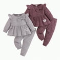 thumbnail image 1 of Futezty Toddler Boys Girls Clothes Fall Winter Outfit Sets, Baby Boy Girl 6M 1T 2T 3T 4T 5T 2 Pcs Playwear Set, 1 of 8