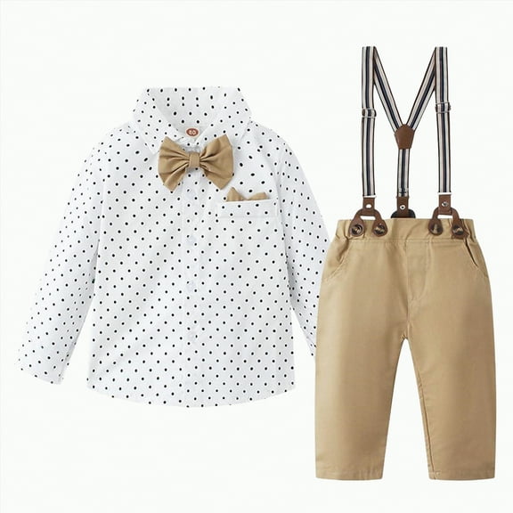 Futezty Toddler Boys Girls Clothes Fall Winter Outfit Sets, Baby Boy Girl Long Sleeve Crew Neck Cotton Elastic Waist 6 12 18 24 Months 2T 3T 2PCS Party Wear