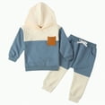 thumbnail image 1 of Futezty Toddler Boys Girls Clothes Fall Winter Outfit Sets, Baby Boy Girl Long Sleeve Crew Neck Hooded Pocket 3M 6M 12M 18M 24M 2T 3T 2-Pieces Set Everyday, 1 of 9