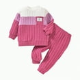 thumbnail image 1 of Futezty Toddler Boys Girls Clothes Fall Winter Outfit Sets, Baby Boy Girl Long Sleeve Crew Neck Patchwork Elastic Waist 1T 2T 3T 4T 5T 2-Pieces Set Everyday, 1 of 6
