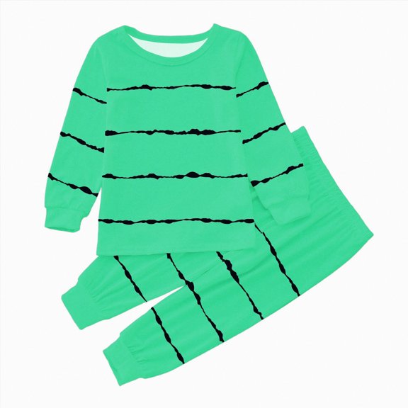 Futezty Toddler Boys Girls Clothes Fall Winter Outfit Sets, Baby Boy Girl Long Sleeve Crew Neck Stripe Elastic Waist 0 6 12 18 24 Months 2T 3T 2Pcs Set Pajama