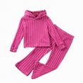 thumbnail image 1 of Futezty Toddler Boys Girls Clothes Fall Winter Outfit Sets, Baby Boy Girl Long Sleeve Crew Neck Stripe Stretch 1T 2T 3T 4T 5T 2-Pieces Set Hoodie Sweatshirt + Pants, 1 of 5