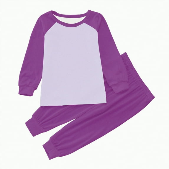 Futezty Toddler Boys Girls Clothes Fall Winter Outfit Sets, Baby Boy Girl Long Sleeve Round Neckline Color Block Elastic Waist 0 6 12 18 24 Months 2T 3T 4T 2-Pieces Set Sleepwear
