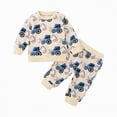 thumbnail image 1 of Futezty Toddler Boys Girls Clothes Fall Winter Outfit Sets, Baby Boy Girl Long Sleeved Crewneck Car Pattern Elastic Waist 6M 12M 24M 2T 3T 4T 5T 2 Piece Hoodie and Sweatpants, 1 of 6