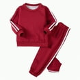 thumbnail image 1 of Futezty Toddler Boys Girls Clothes Fall Winter Outfit Sets, Baby Boy Girl Long Sleeved Round Neck Warm Stretch 6M 1T 2T 3T 4T 5T 2 Piece Playwear Set, 1 of 7