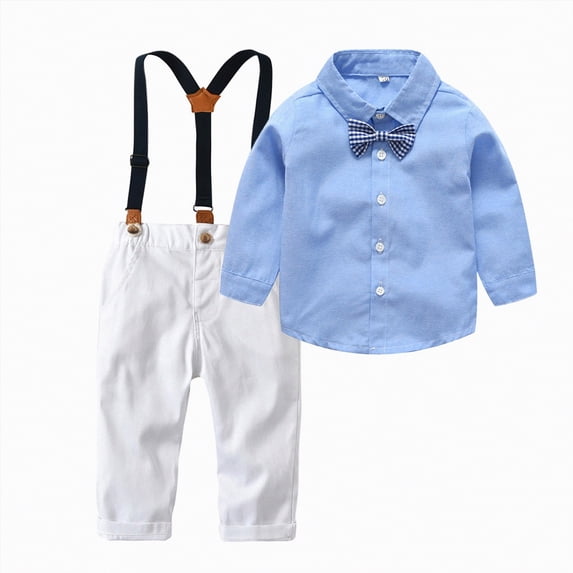 Futezty Toddler Boys Girls Clothes Fall Winter Outfit Sets, Baby Boy Girl Outfits Long Sleeve Crew Neck Cute Button Front 3M 6M 12M 18M 24M 2T 3T 2-Pieces Set Everyday