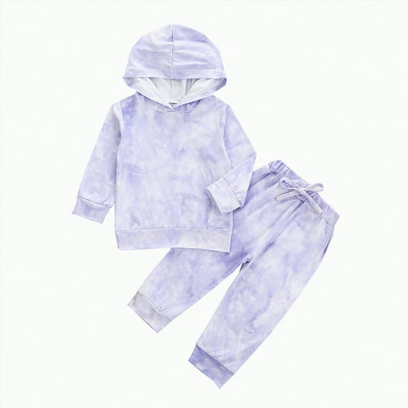 Futezty Toddler Boys Girls Clothes Fall Winter Outfit Sets, Baby Boy Girl Outfits Long Sleeve Crew Neck Hooded Stretch Waistband 12 18 24 Months 2T 3T 4T 2 Pcs Everyday