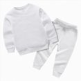 thumbnail image 1 of Futezty Toddler Boys Girls Clothes Fall Winter Outfit Sets, Baby Boy Girl Outfits Long Sleeve Crew Neck Solid Color Elastic Waist 0 6 12 18 24 Months 2T 3T 2Pcs Set Everyday, 1 of 6