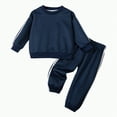thumbnail image 1 of Futezty Toddler Boys Girls Clothes Fall Winter Outfit Sets, Baby Boy Girl Outfits Long Sleeved Crew Neck Elastic Stretch 6M 1T 2T 3T 4T 5T 2 Piece Sweatshirt Tops Pants Set, 1 of 7