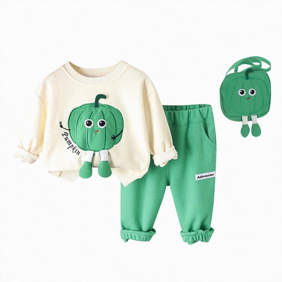 Futezty Toddler Boys Girls Clothes Fall Winter Outfit Sets, Baby Boy Girl Outfits Long Sleeved Round Neck Cotton Stretch 6 12 18 24 Months 2T 3T 4T 2 Piece Top and Pants Set