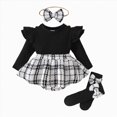 thumbnail image 1 of Futezty Toddler Boys Girls Clothes Fall Winter Outfit Sets, Baby Outfits Flying Sleeve Round Neck Cute Elastic Waist 1T 2T 3T 4T 5T 6T 2-Pieces Set Everyday, 1 of 9