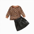 thumbnail image 1 of Futezty Toddler Boys Girls Clothes Fall Winter Outfit Sets, Baby Outfits Long Sleeve Crewneck Leopard Stretch Waistband 3M 6M 12M 18M 24M 2T 3T 2-Pieces Set Playwear, 1 of 7