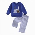 thumbnail image 1 of Futezty Toddler Boys Girls Clothes Fall Winter Outfit Sets, Baby Outfits Long Sleeve Round Neck Plaid Elastic Waist 6 12 18 24 Months 2T 3T 4T 2 Pcs Everyday, 1 of 8