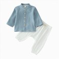 thumbnail image 1 of Futezty Toddler Boys Girls Clothes Fall Winter Outfit Sets, Kids Outfits Sets Long Sleeve Crew Neck Cotton Elastic Waist 6M 1T 2T 3T 4T 5T 2 Piece Everyday, 1 of 5