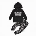 thumbnail image 1 of Futezty Toddler Boys Girls Clothes Fall Winter Outfit Sets, Kids Outfits Sets Long Sleeve Crew Neck Letter Print Drawstring Pants 1T 2T 3T 4T 5T 2-Pieces Set Everyday, 1 of 5