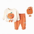 thumbnail image 1 of Futezty Toddler Boys Girls Clothes Fall Winter Outfit Sets, Kids Outfits Sets Long Sleeve Crewneck Graphic Elastic Waist 0 6 12 18 24 Months 2T 3T 2PCS Sweatshirt Tops and Pants Set, 1 of 6