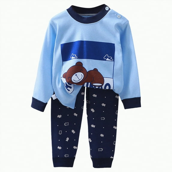 Futezty Toddler Boys Girls Clothes Fall Winter Outfit Sets, Kids Outfits Sets Long Sleeve Round Neck Letter Stretch 0 6 12 18 24 Months 2T 3T 2 PC Everyday