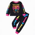thumbnail image 1 of Futezty Toddler Boys Girls Clothes Fall Winter Outfit Sets, Kids Outfits Sets Long Sleeve Round Neck Pumpkin Print Elastic Waist 0 6 12 18 24 Months 2T 3T 2 Piece Hood Shirt + Trousers, 1 of 8