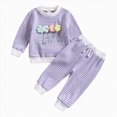 thumbnail image 1 of Futezty Toddler Boys Girls Clothes Fall Winter Outfit Sets, Kids Outfits Sets Long Sleeve Round Neck Stripe Elastic Waist 6M 1T 2T 3T 4T 5T 2Pcs Set Everyday, 1 of 9
