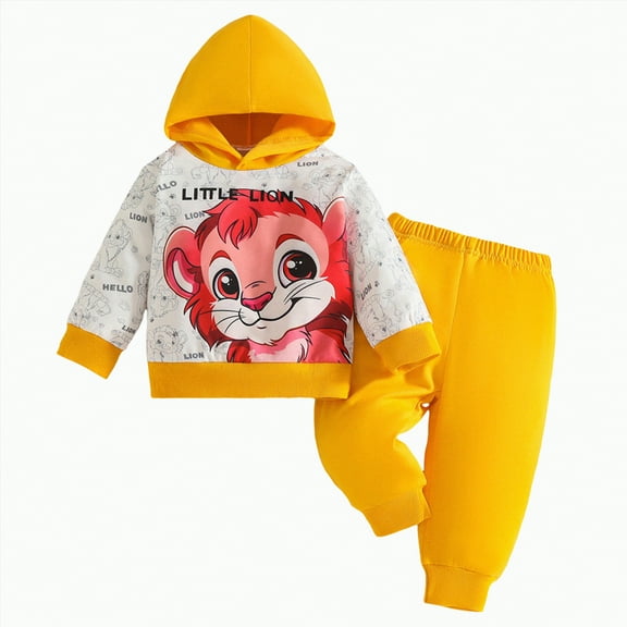 Futezty Toddler Boys Girls Clothes Fall Winter Outfit Sets, Kids Outfits Sets Long Sleeved Letter Elastic Waist 6M 9M 12M 2T 3T 4T 2 PC Sweatshirt and Sweatpants 2 Piece
