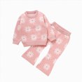 thumbnail image 1 of Futezty Toddler Boys Girls Clothes Fall Winter Outfit Sets, Kids Outfits Sets Long Sleeved Round Neck Cute Stretch Waistband 1T 2T 3T 4T 5T 2PCS Playwear Set, 1 of 9
