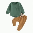 thumbnail image 1 of Futezty Toddler Boys Girls Clothes Fall Winter Outfit Sets, Set For Kids 6M 12M 24M 2T 3T 4T 5T 2 Pcs, 1 of 5