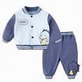 thumbnail image 1 of Futezty Toddler Boys Girls Clothes Fall Winter Outfit Sets, Set For Kids Long Sleeve Crew Neck Cute Stretch 6M 12M 18M 2T 3T 2 Pcs Sweatshirt Tops and Pants, 1 of 8