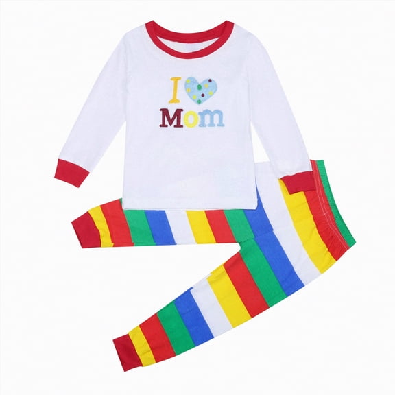 Futezty Toddler Boys Girls Clothes Fall Winter Outfit Sets, Set For Kids Long Sleeve Crew Neck Letter Print Elastic Waist 1T 2T 3T 4T 5T 2 Piece Pajama