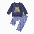 thumbnail image 1 of Futezty Toddler Boys Girls Clothes Fall Winter Outfit Sets, Set For Kids Long Sleeve Round Neck Plaid Elastic Waist 6 12 18 24 Months 2T 3T 2 PC Everyday, 1 of 6
