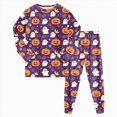 thumbnail image 1 of Futezty Toddler Boys Girls Pajamas Sets Halloween Pattern Kids 2 Piece Pj's Long Sleeve Crew Neck Tops and Pants Clothes Set Night Sleepwear 2T-9T, 1 of 7