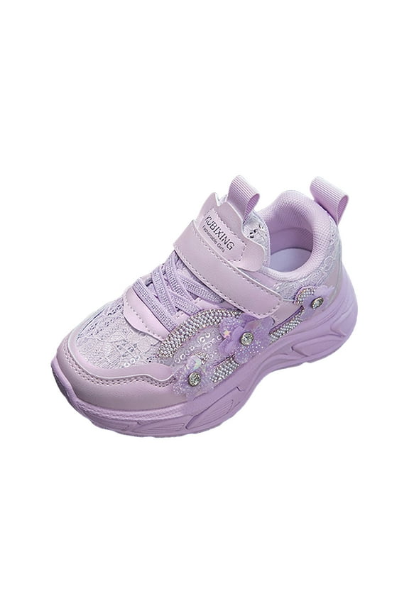 Toddler Girl Sneakers Baby Girl Shoes Children's Running Shoes Leather Leather Border Children's Shoes Net Girls' Sports Shoes