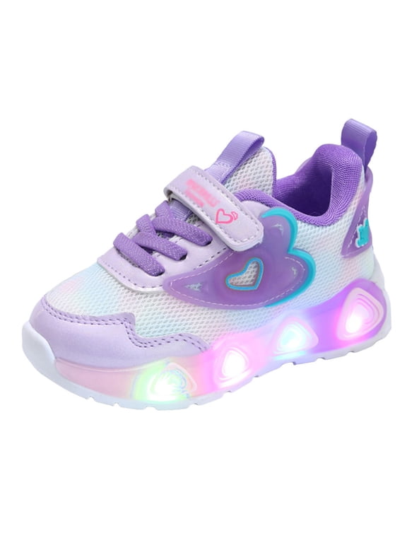 Toddler Girl Sneakers Baby Girl Shoes LED Light Up Shoes For Girls Toddler Walking Shoes Girls Kids Children Baby Casual Shoes