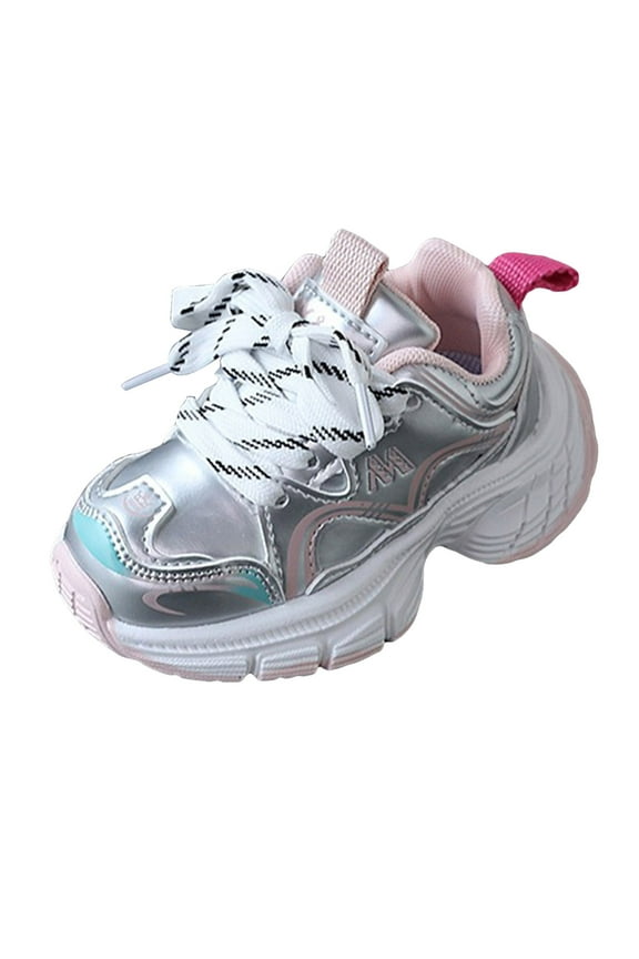 Toddler Girl Sneakers Baby Girl Shoes Spring And Autumn New Leather Face Boys' And Girls' Slip Soft Soled Sports Shoes