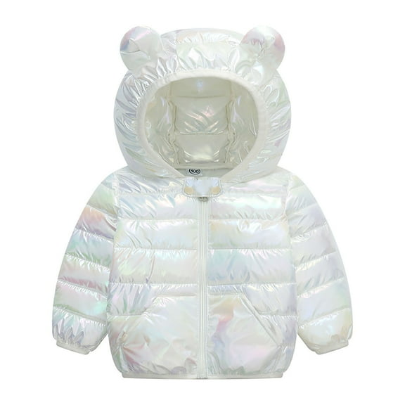 Futezty Toddler Girls Fall Winter Clothes with Hood Quilted Jackets Long Sleeve Cute Zip up Coats