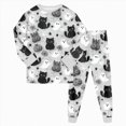 thumbnail image 1 of Futezty Unisex Toddler Halloween Pajamas Boy Cute Soft Cotton Sleepwear Pjs Sets Kids 2 Piece Long Sleeve Jammies for Girls 2T-9T, 1 of 7