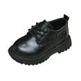 thumbnail image 1 of Futezty Unisex casual leather shoes and sneakers for children and toddler Sneakers(Black,8 Toddler), 1 of 5