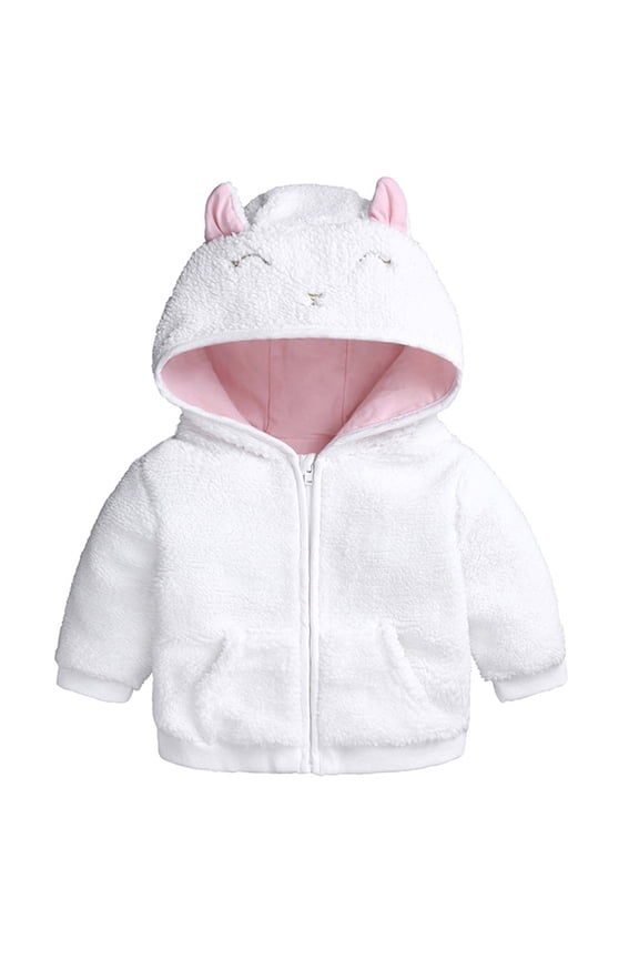 Winter Toddler Girls Ears Hooded Pullover Tops Warm Bear Hoods Outerwear Cute Solid Sweater