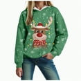 thumbnail image 1 of Futezty Women Christmas Sweatshirt Xmas Fleece Warm Vacation Tunic Sweater Shirt Graphic Pullover Top, 1 of 6