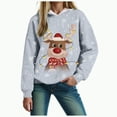 thumbnail image 1 of Futezty Women Christmas Sweatshirt Xmas Fleece Warm Vacation Tunic Sweater Shirt Graphic Pullover Top, 1 of 6