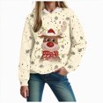 thumbnail image 1 of Futezty Women Christmas Sweatshirt Xmas Fleece Warm Vacation Tunic Sweater Shirt Graphic Pullover Top, 1 of 6