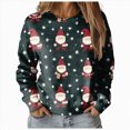 thumbnail image 1 of Futezty Women Christmas Sweatshirts 3D Digital Print Novelty Pullover Tops Funny Santa Xmas Tree Graphic Holiday Outfits, 1 of 7