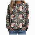 thumbnail image 1 of Futezty Women Christmas Sweatshirts 3D Digital Print Novelty Pullover Tops Funny Santa Xmas Tree Graphic Holiday Outfits, 1 of 7