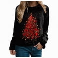 thumbnail image 1 of Futezty Women Christmas Tree Sweatshirt 3D Print Graphic Xmas Sweaters Crewneck Long Sleeve Shirt Pullover, 1 of 5