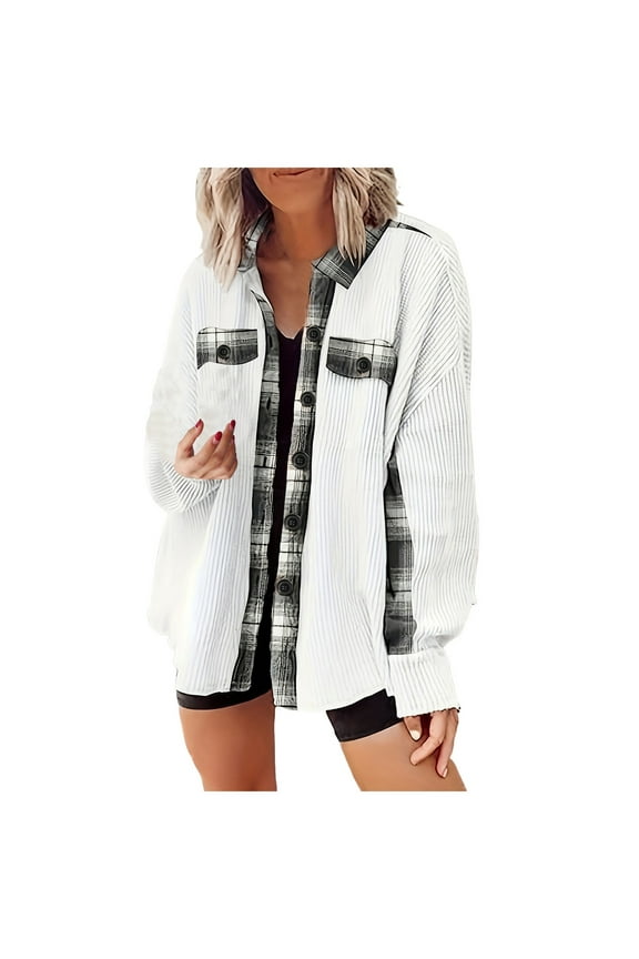 Women Cropped Waffle Knit Shacket Short Button Down Jacket Batwing Sleeve Shirts with Pocket