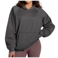 thumbnail image 1 of Futezty Women Oversized Hoodies Fleece Hooded Sweatshirts Comfy Casual Pullover Fall Winter Outfits Long Sleeve Tops, 1 of 5