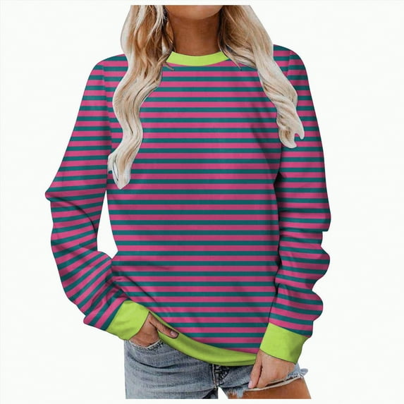 Futezty Women Oversized Sweatshirt Long Sleeve Crewneck Shirt Fall Fashion 2025 Pullover Top Preppy Clothes